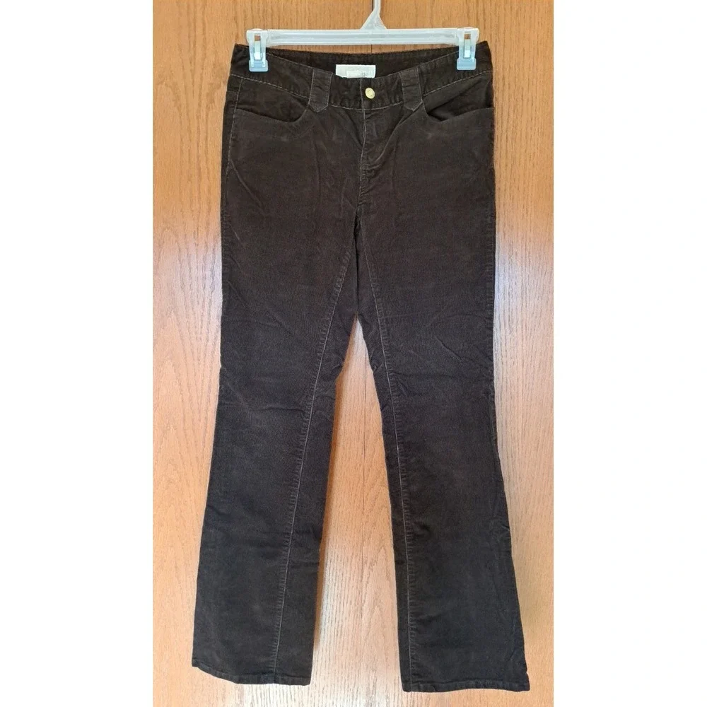 Michael Kors Women's Brown Stretch Cotton/Elastan Corduroy Pants Trousers 4 New